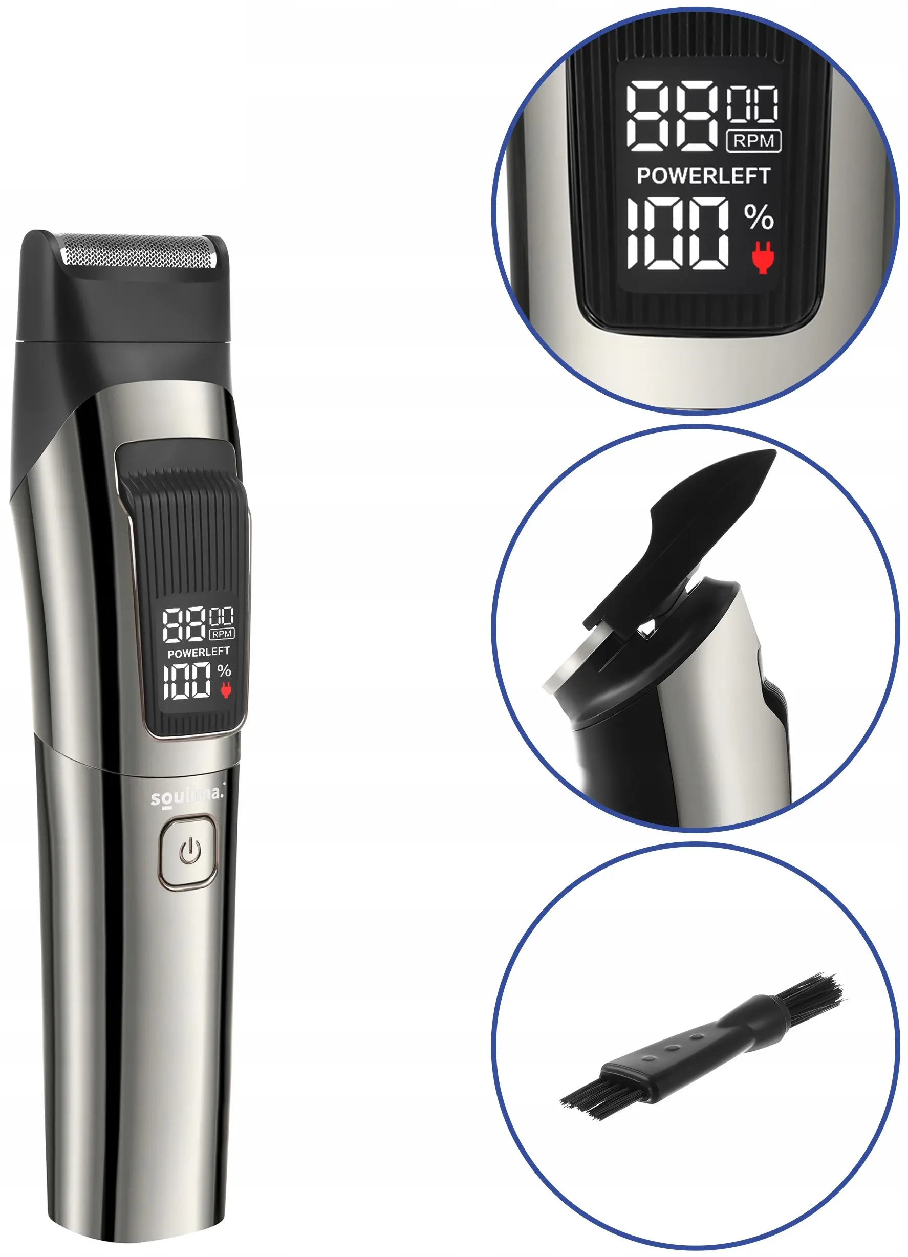 Машинка для стрижки Soulima 27313 (Silver) - 7