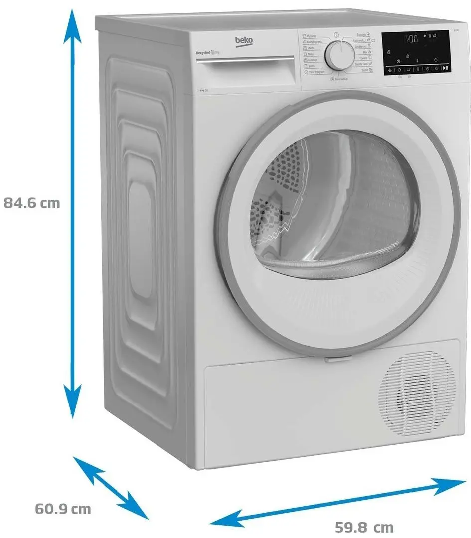 Сушильная машина Beko B3T68110 (White) - 7