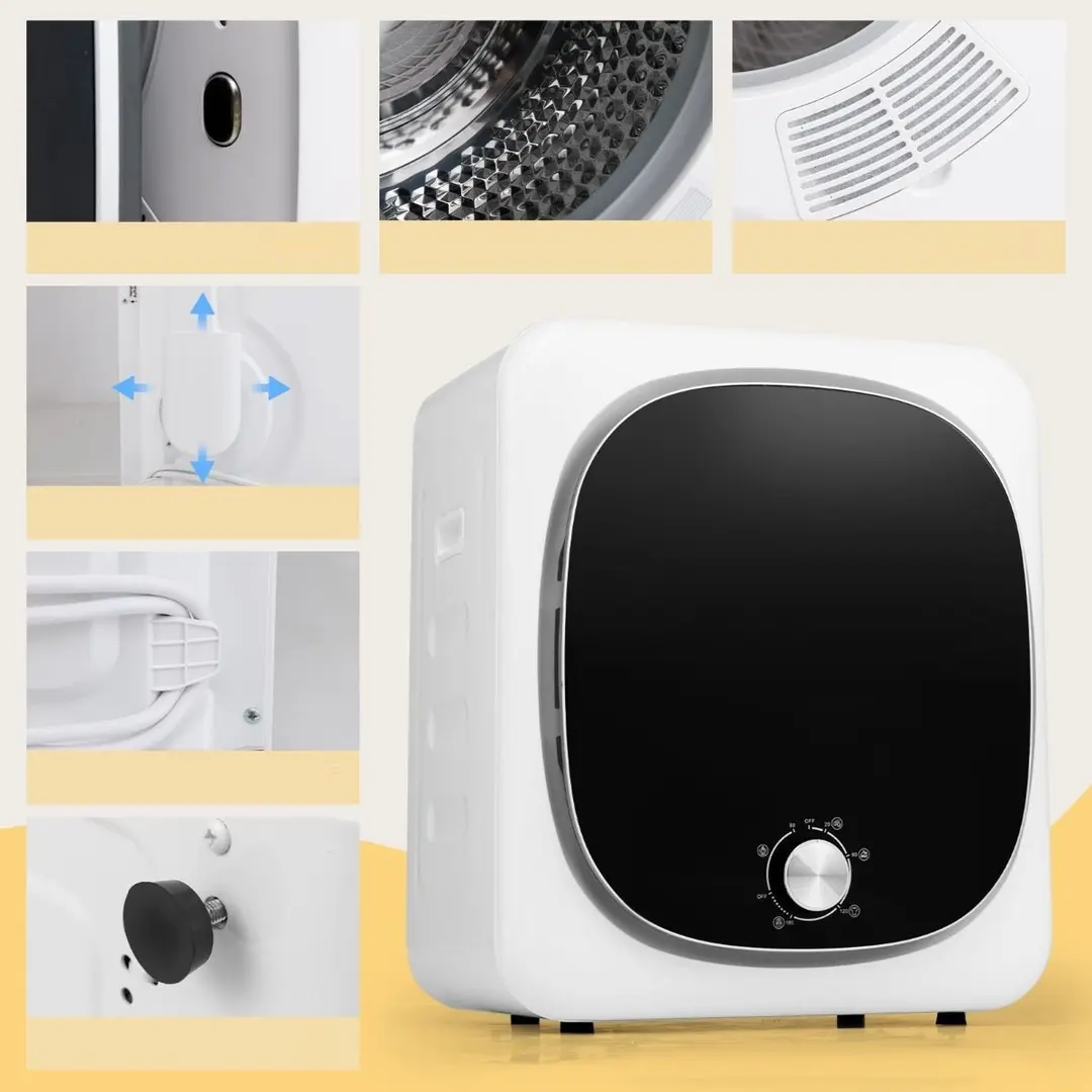 Masina de uscat rufe Costway FP10756DE (White)