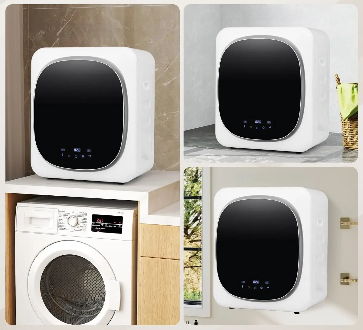 Masina de uscat rufe Costway FP10757DE (White)