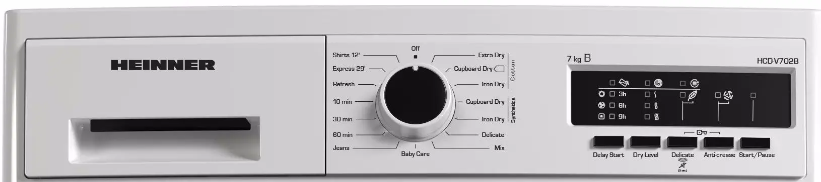 Masina de uscat rufe Heinner HCD-V702B (White) - 3