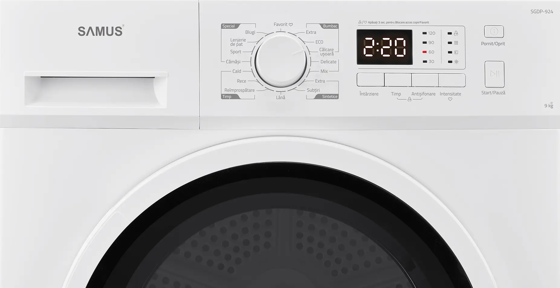 Masina de uscat rufe Samus SGDP-924 (White) - 3