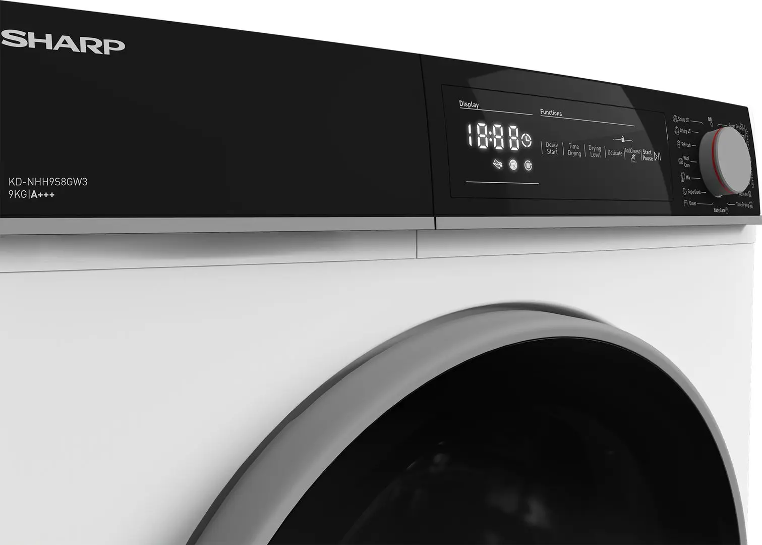 Masina de uscat rufe Sharp KD-NHH9S8GW3-EE (White)