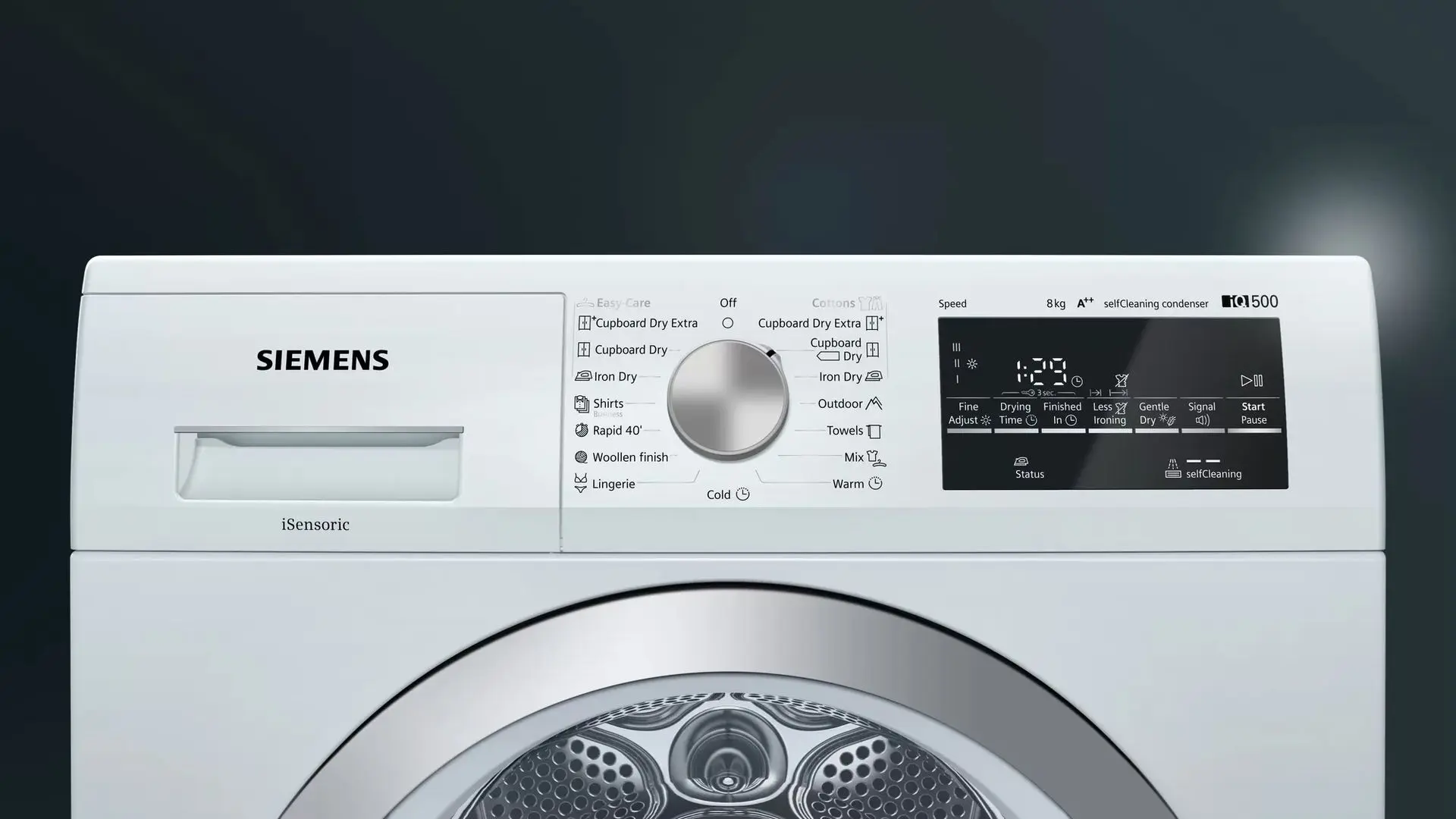 Masina de uscat rufe Siemens iQ500 WT47W461EU (White) - 2