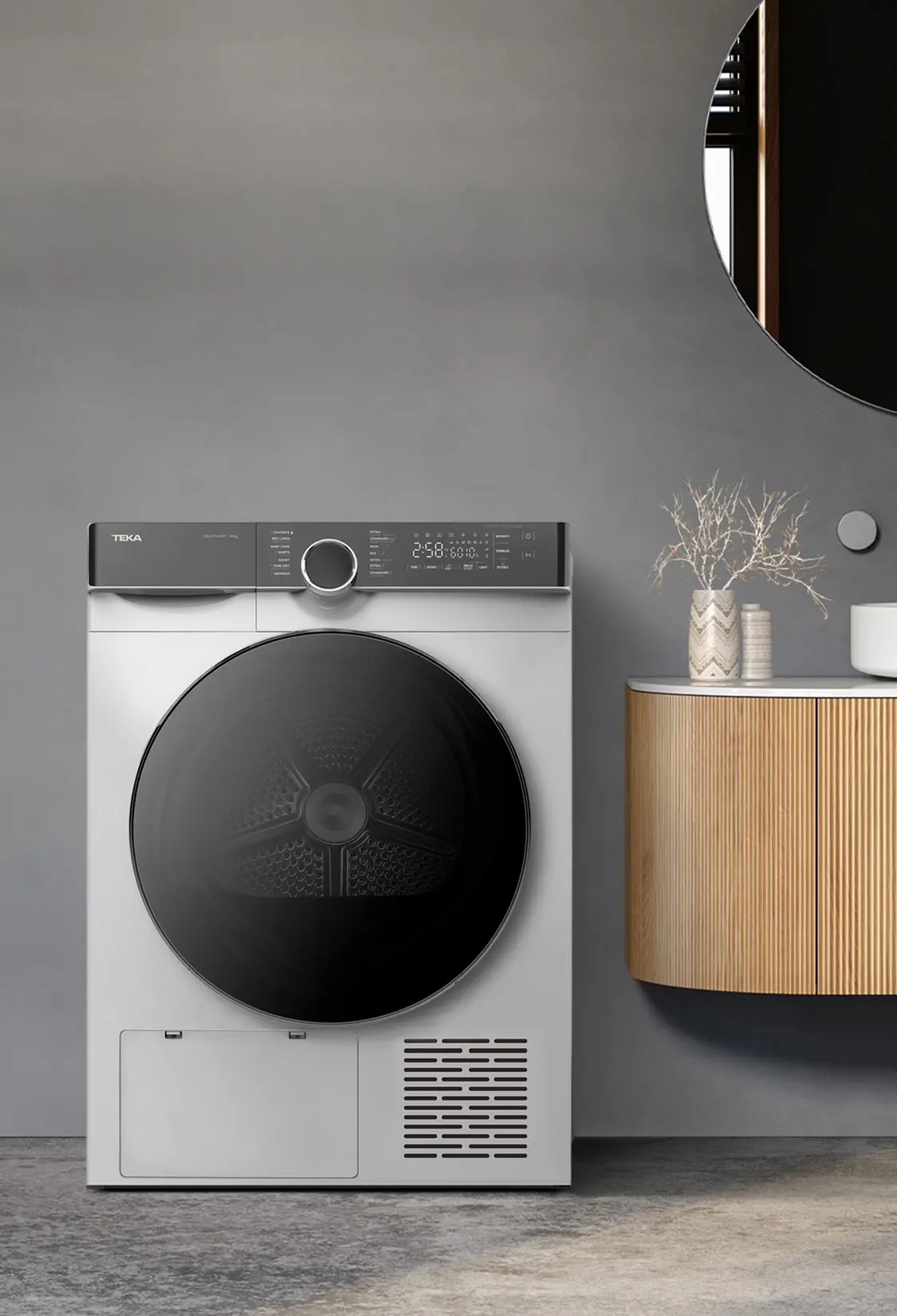 Masina de uscat rufe Teka SHK 81030 WH (White/Black)