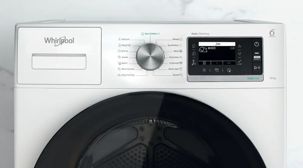Masina de uscat rufe Whirlpool W6 D84WB EE (White/Black) - 4