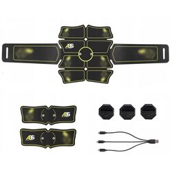 Aparat de electrostimulare musculara HMS ABS Master Pro Super (Black/Yellow)