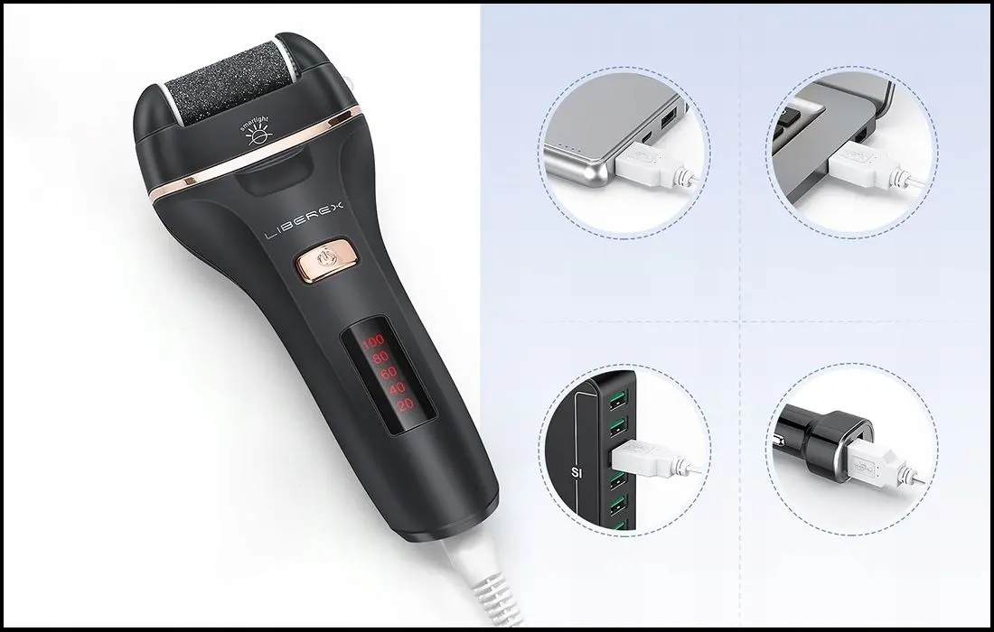 Pila electrica pentru calcaie Liberex CP007117 (Grey)