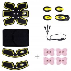 Aparat de electrostimulare musculara HMS ABS Master Pro Muscle (Black/Yellow)