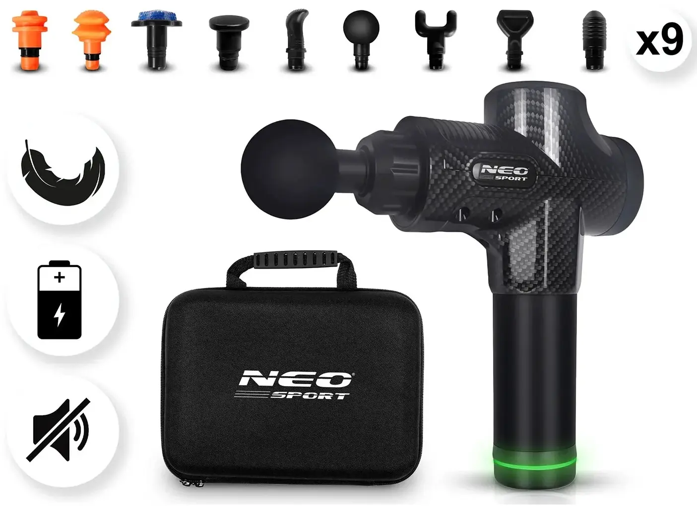 Pistol de masaj Neo Sport NS-503 150300 (Black) - 7