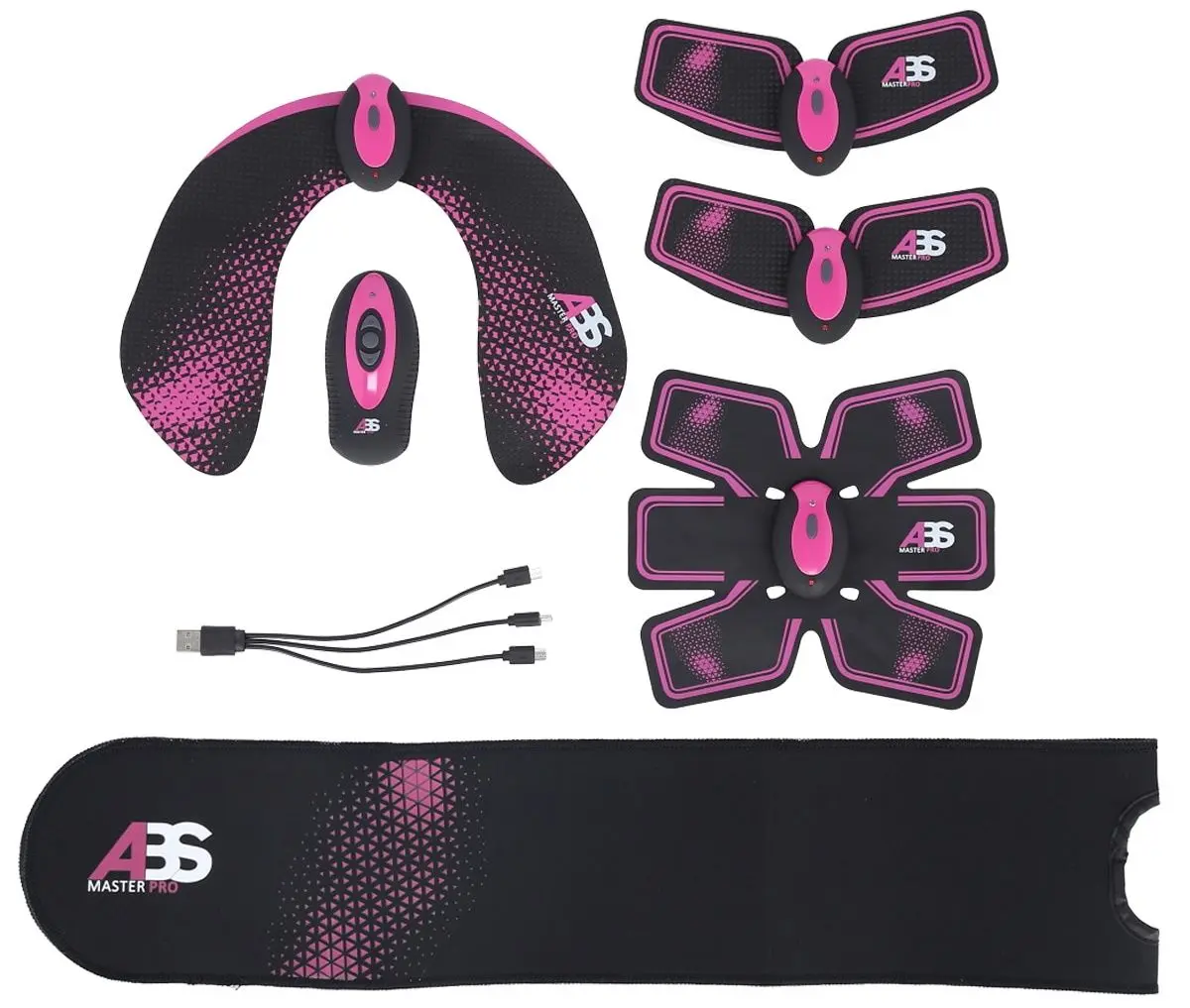 Aparat de electrostimulare musculara ABS Master Pro Multi Set (Black/Pink)