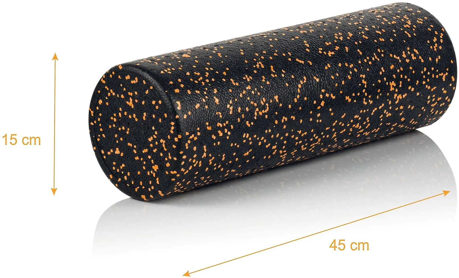 Rolă de masaj Qmed Standard Massage Roller (Black/Orange)