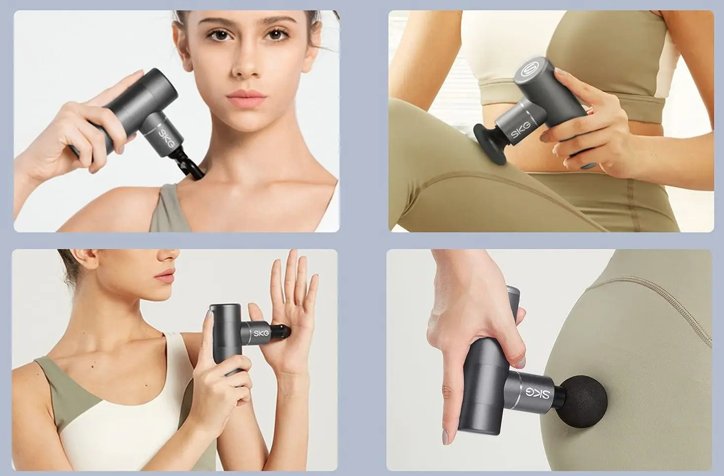 Массажный пистолет SKG F3-EN (Grey) - 6
