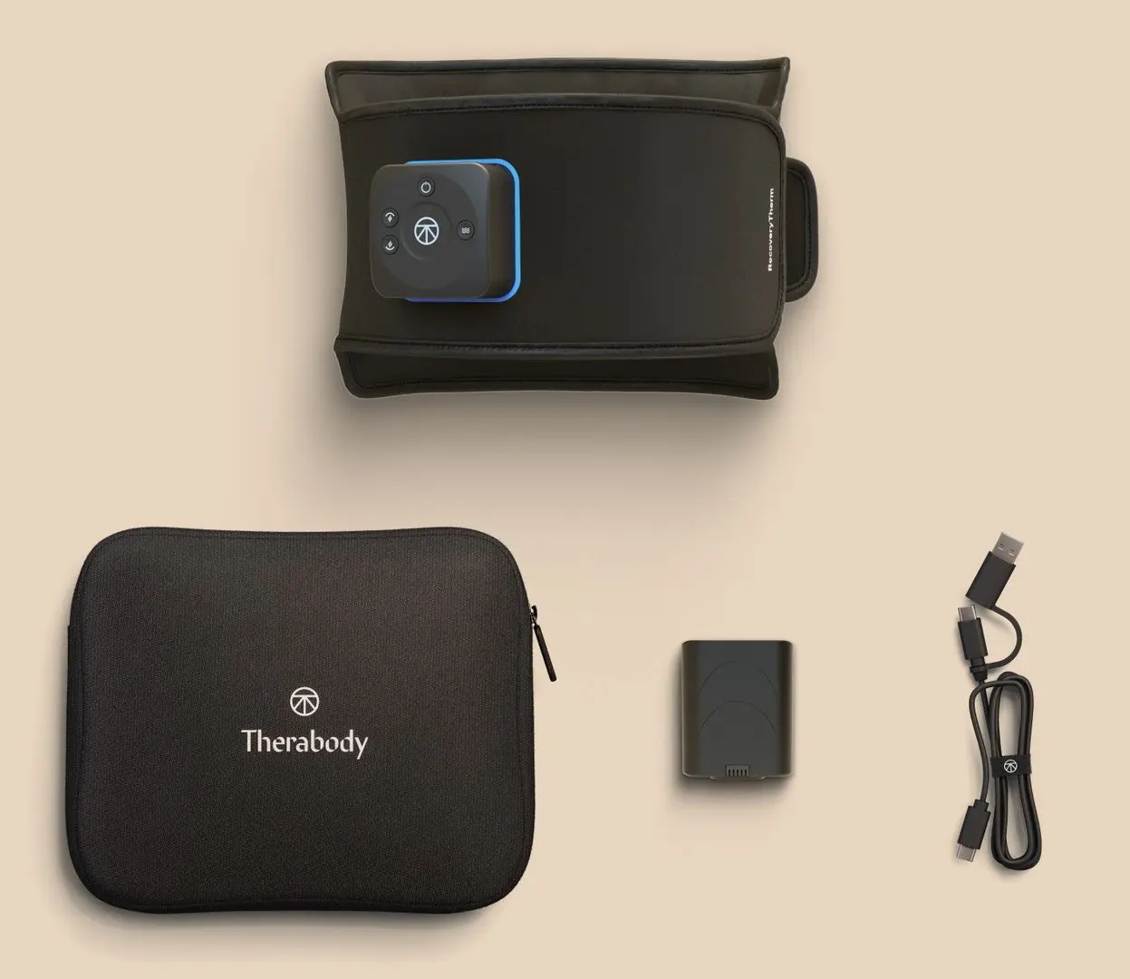 Aparat de masaj Therabody RecoveryTherm Back (Black)