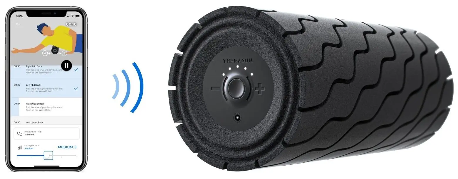 Aparat de masaj Therabody Wave Roller (Black)