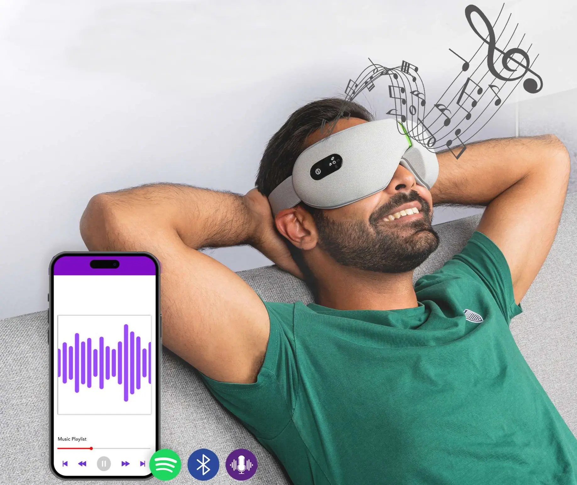 Aparat de masaj pentru ochi Tunturi EM50 (Grey)