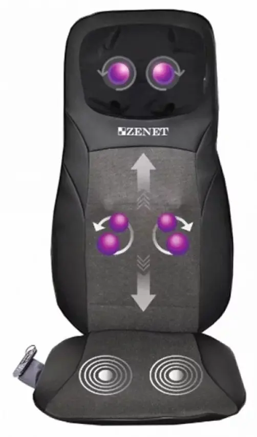 Массажная накидка на сиденье Zenet Zet-842 (Black) - 6