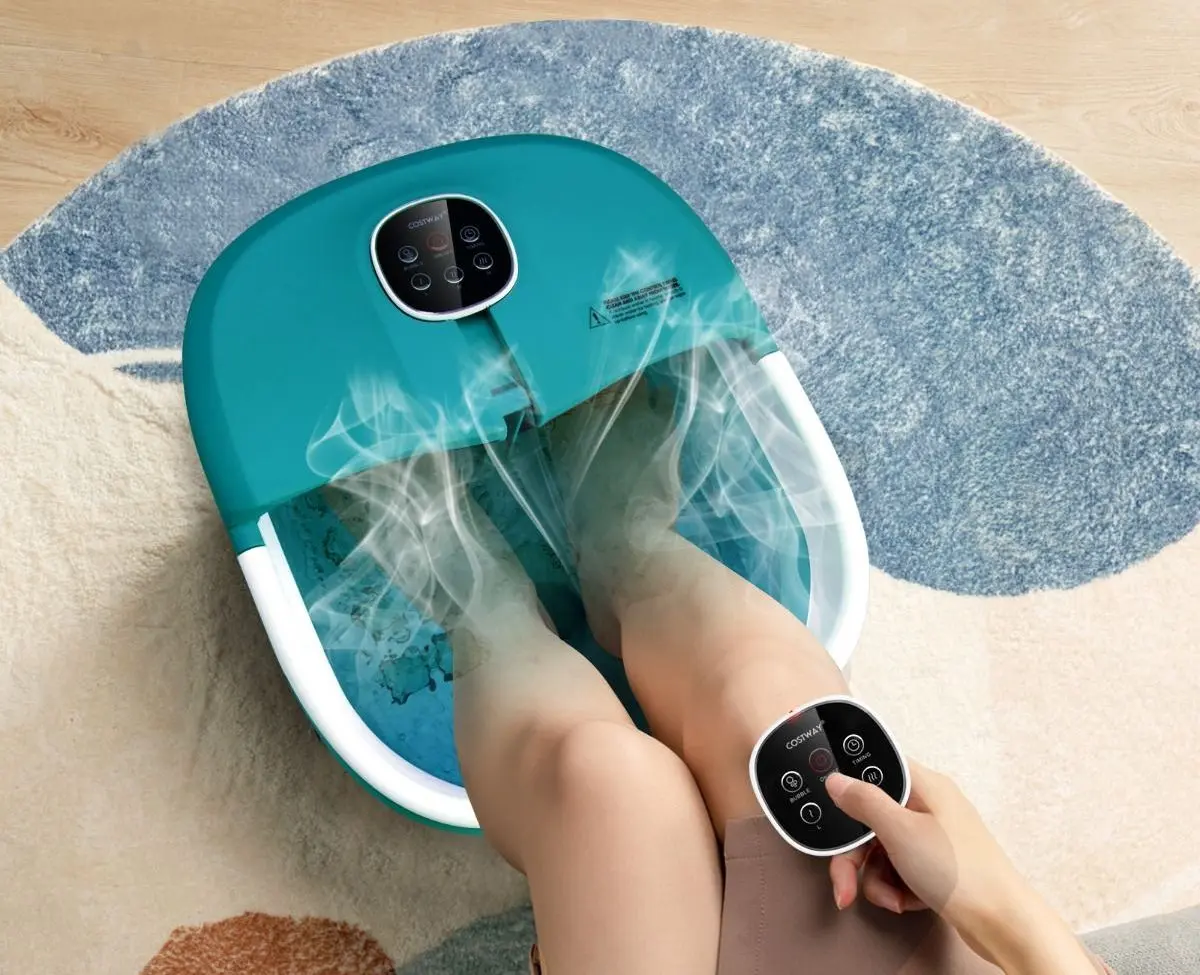 Cada cu masaj pentru picioare Costway ES10123DE-TU (Turquoise)