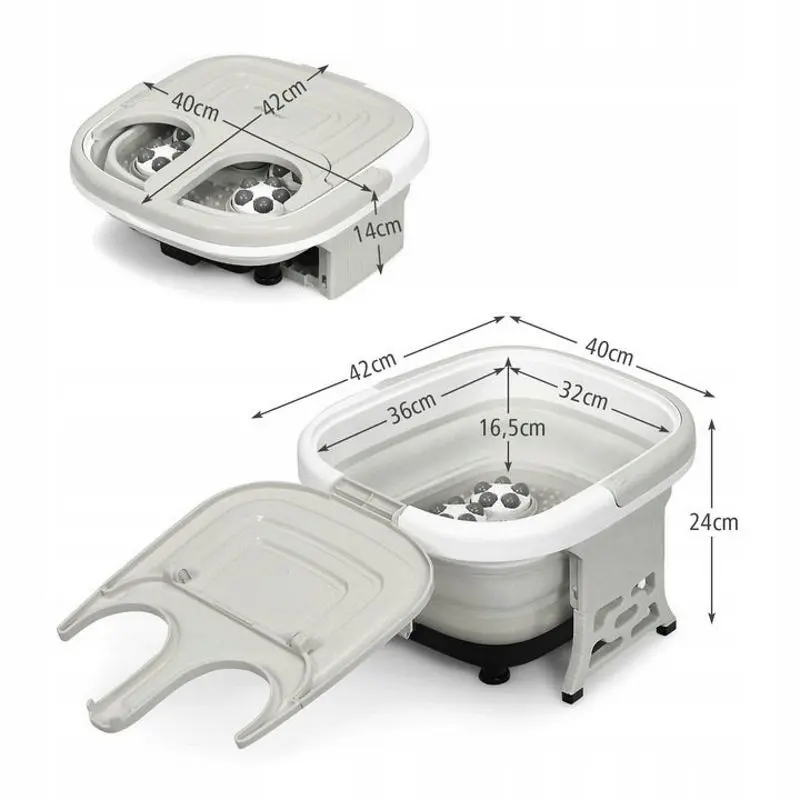 Cada cu masaj pentru picioare Costway EP24782DE-GR (Gray/White)