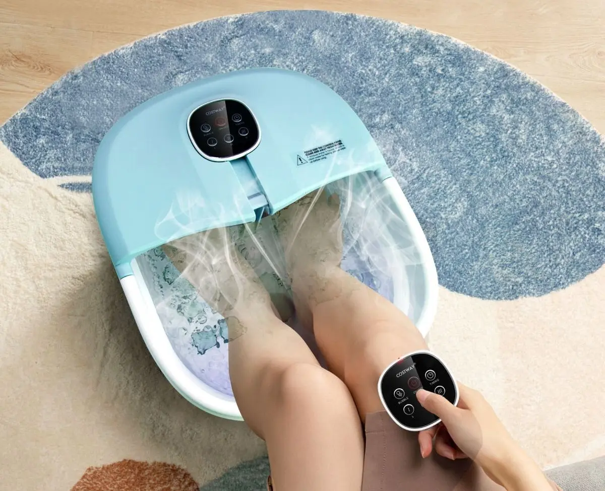 Cada cu masaj pentru picioare Costway ES10123DE-BL (Blue/White)