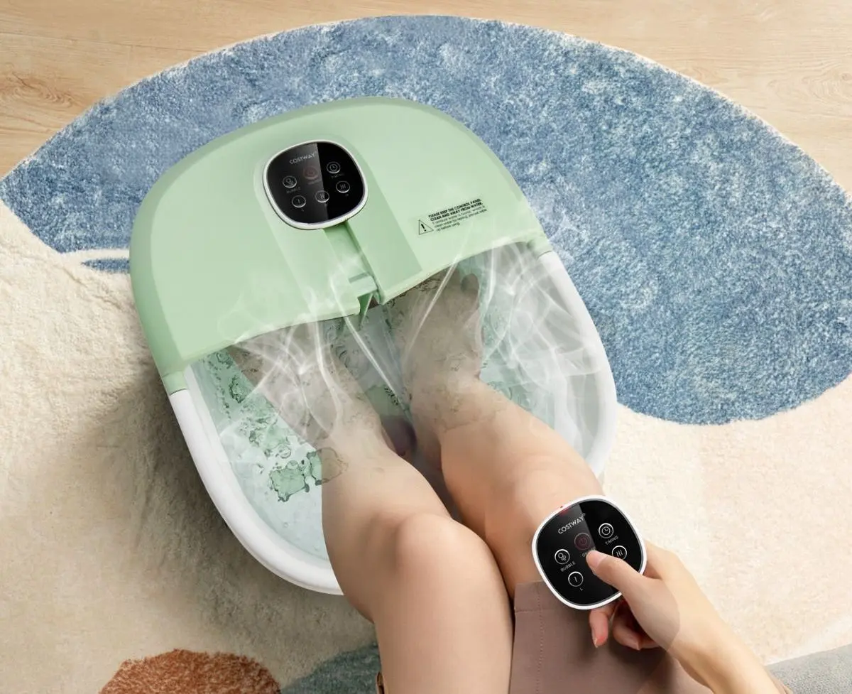 Cada cu masaj pentru picioare Costway ES10123DE-GN (Green/White)