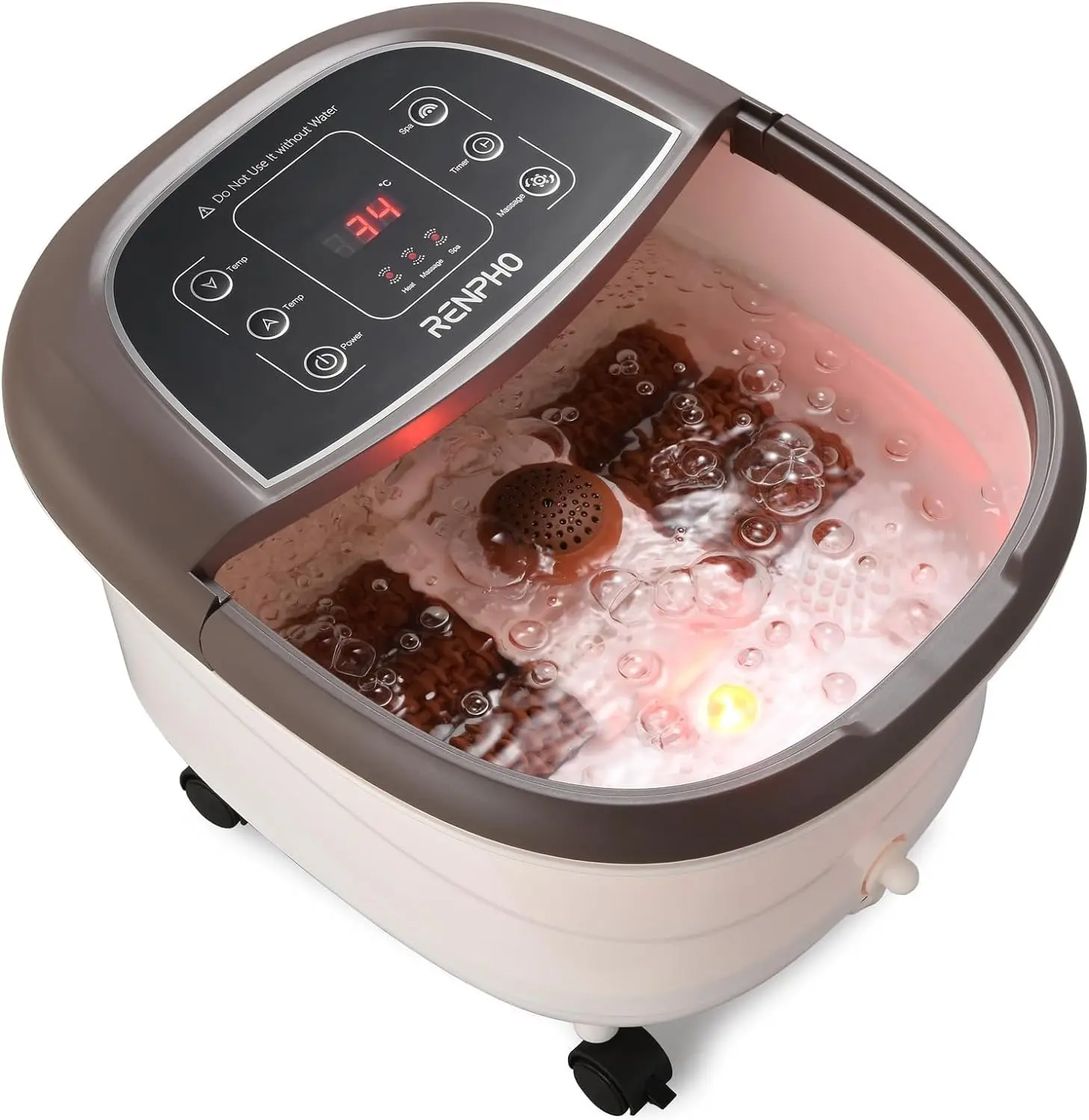 Массажная ванночка для ног Renpho Pro JD618 (Brown/White) - 2