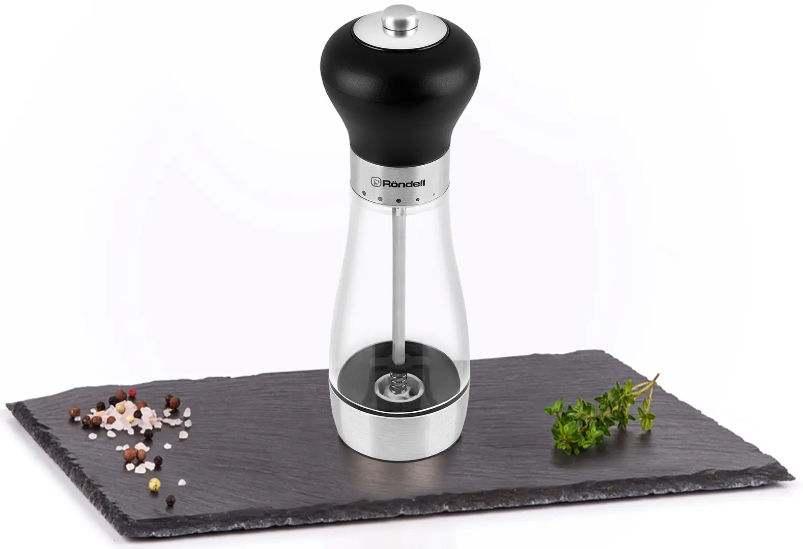 Rasnita pentru piper si sare Rondell Piquant RD-1503 (Inox/Black)