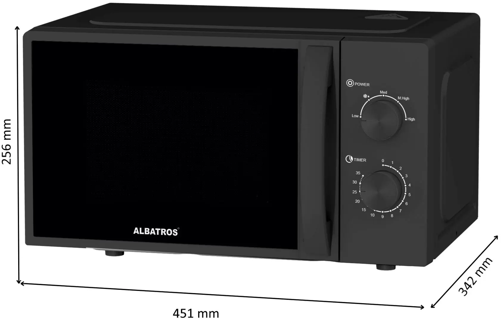 Cuptor cu microunde Albatros MWA-20MB4 (Black)