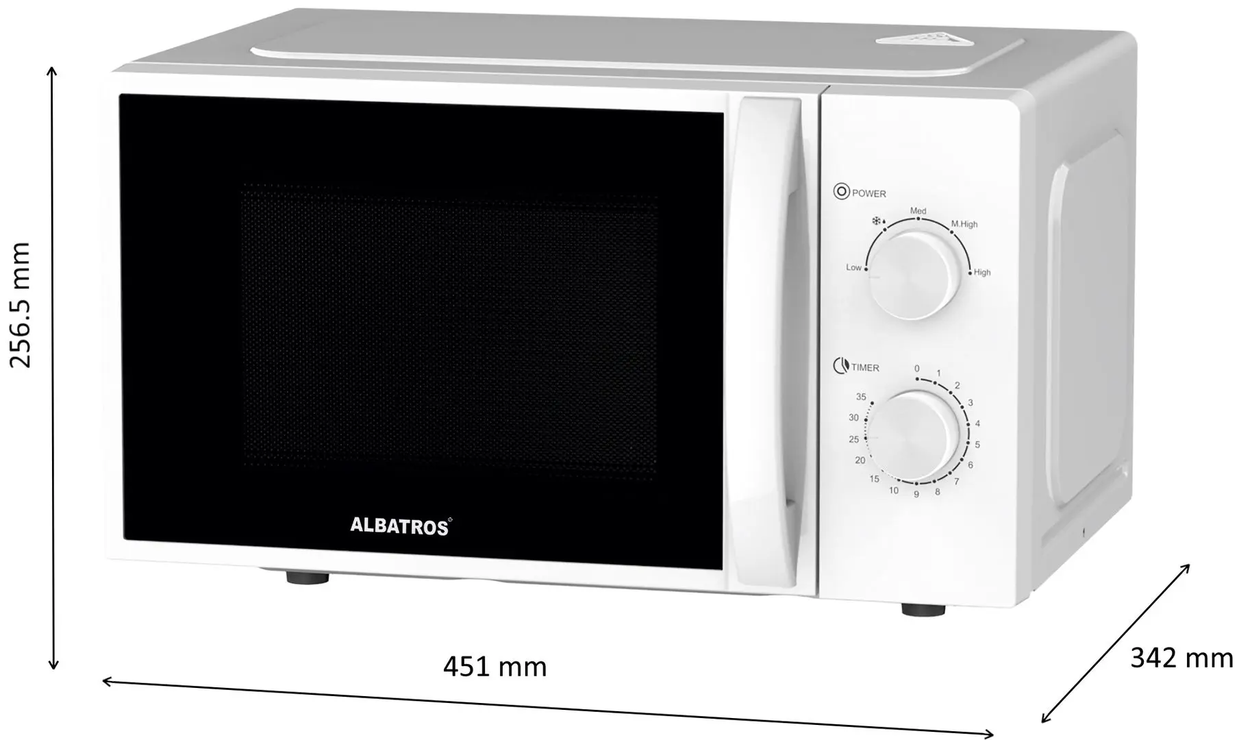 Cuptor cu microunde Albatros MWA-20MC4 (White)