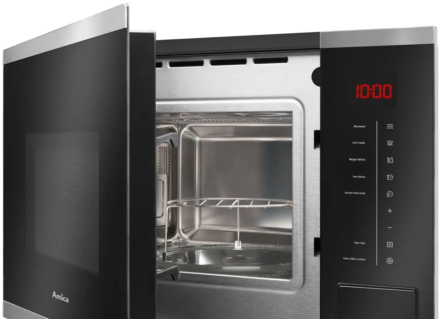 Встраиваемая микроволновая печь Amica X-Type AMMB20E3SGI (Black/Inox) - 5