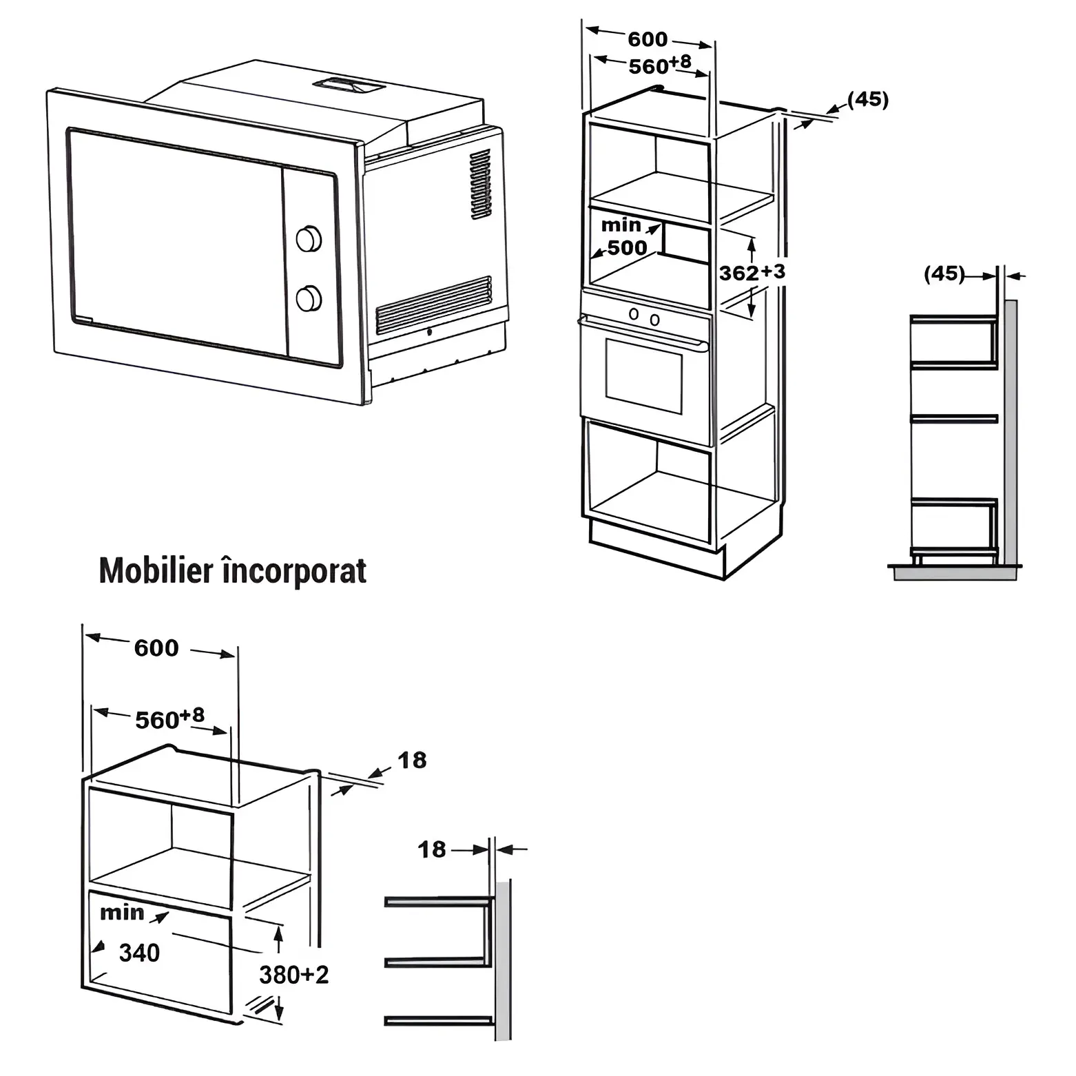 Cuptor cu microunde incorporabil Beko BMOB20202B (Black)