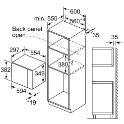 Cuptor cu microunde incorporabil Bosch BEL523MS0 (Black/Inox) Thumb
