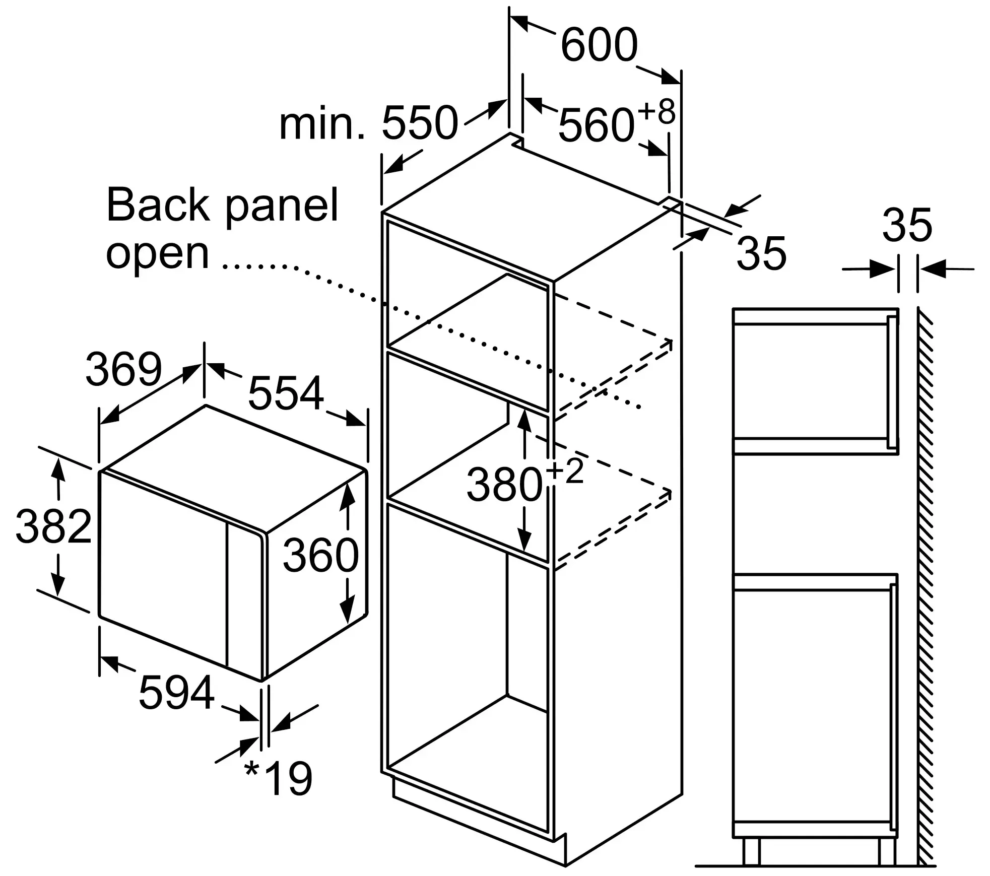 Cuptor cu microunde incorporabil Bosch BEL554MB0 (Black)