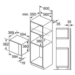 Cuptor cu microunde incorporabil Bosch BFL554MB0 (Black) Thumb