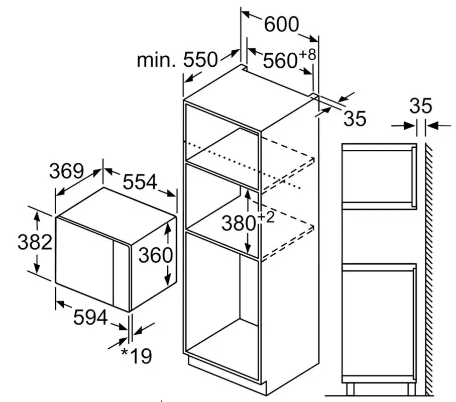 Cuptor cu microunde incorporabil Bosch BFL554MB0 (Black)