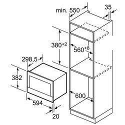 Cuptor cu microunde incorporabil Bosch BFR634GW1 (White) Thumb