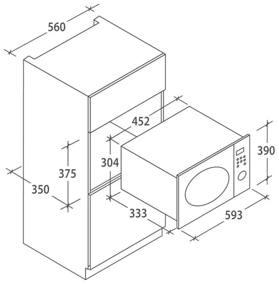 Cuptor cu microunde incorporabil Candy MIC20GDFBA (Beige)
