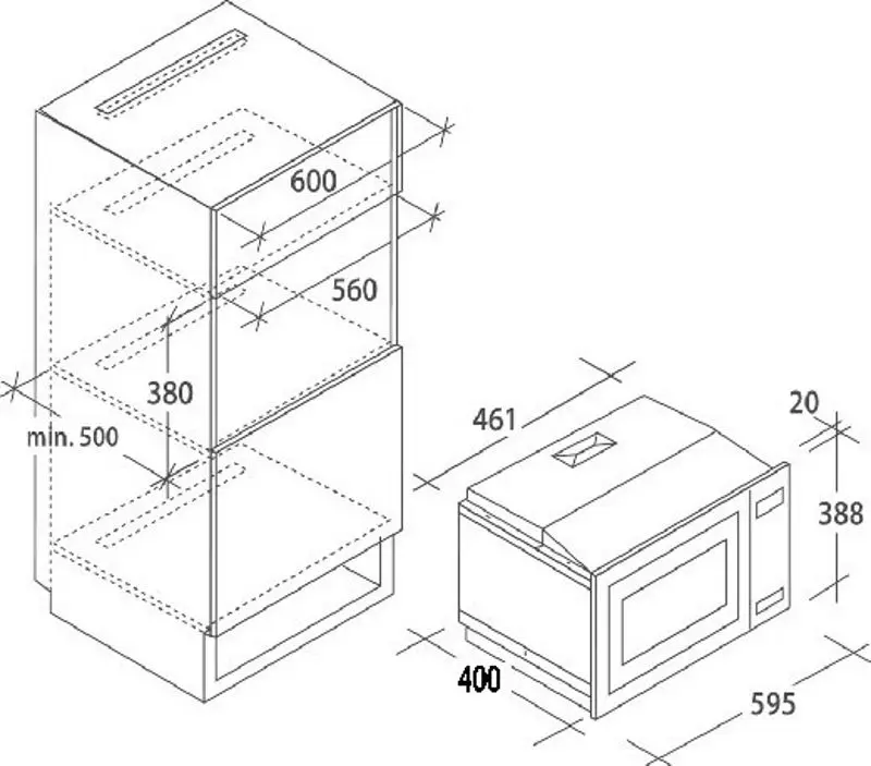 Cuptor cu microunde incorporabil Candy MIC25GDFX (Silver)