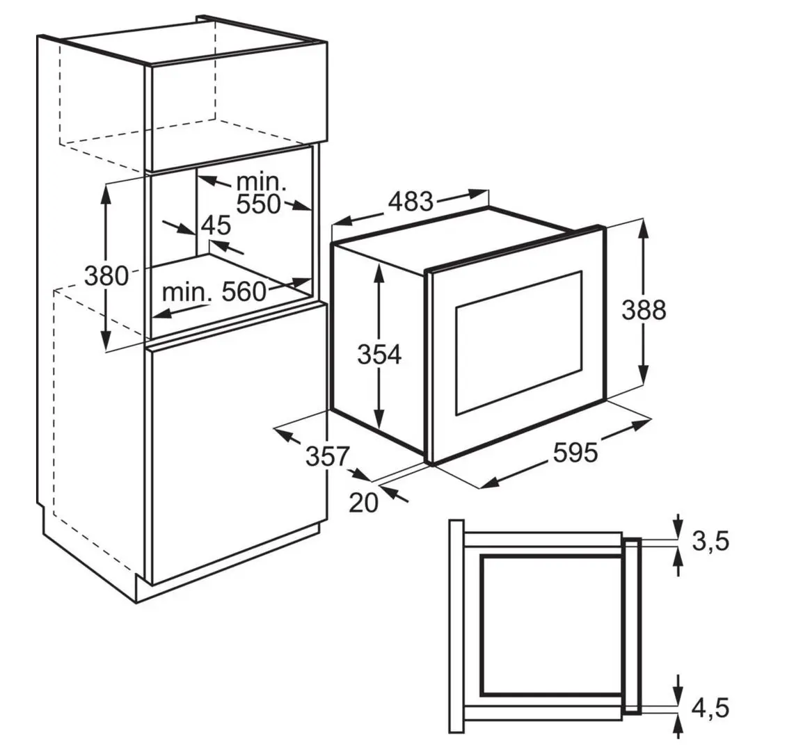 Встраиваемая микроволновая печь Electrolux EMS4253TEX (Silver)