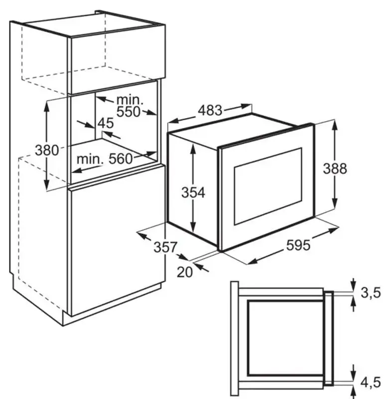 Cuptor cu microunde incorporabil Electrolux LMS4253TMK (Black)
