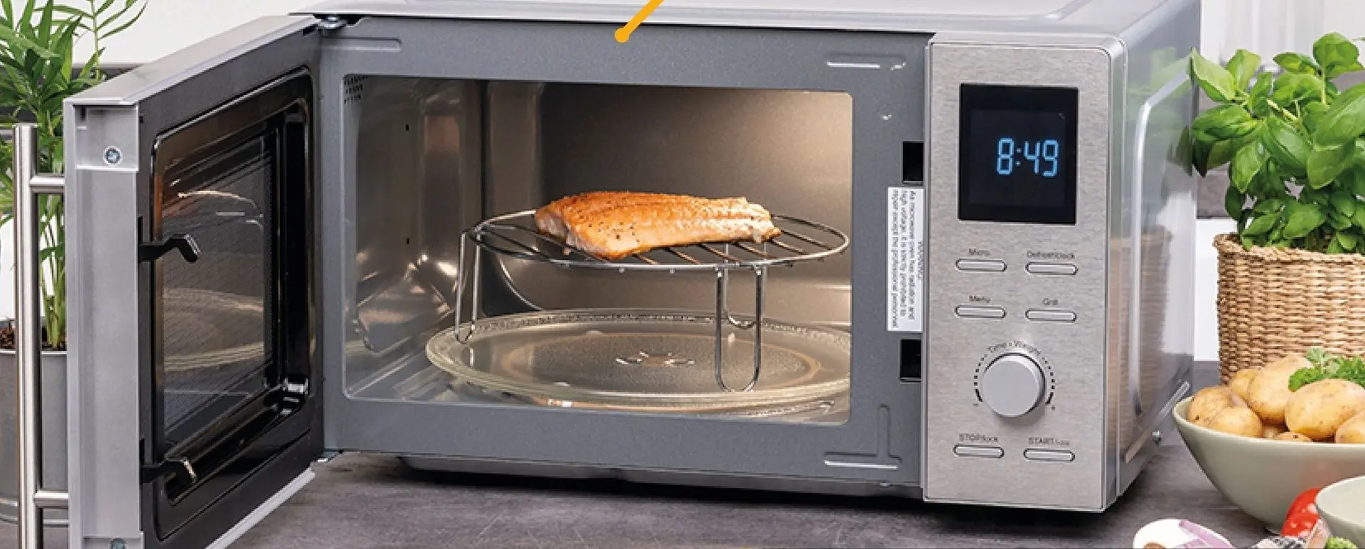 Cuptor cu microunde First FA-5002 (Inox/Black)