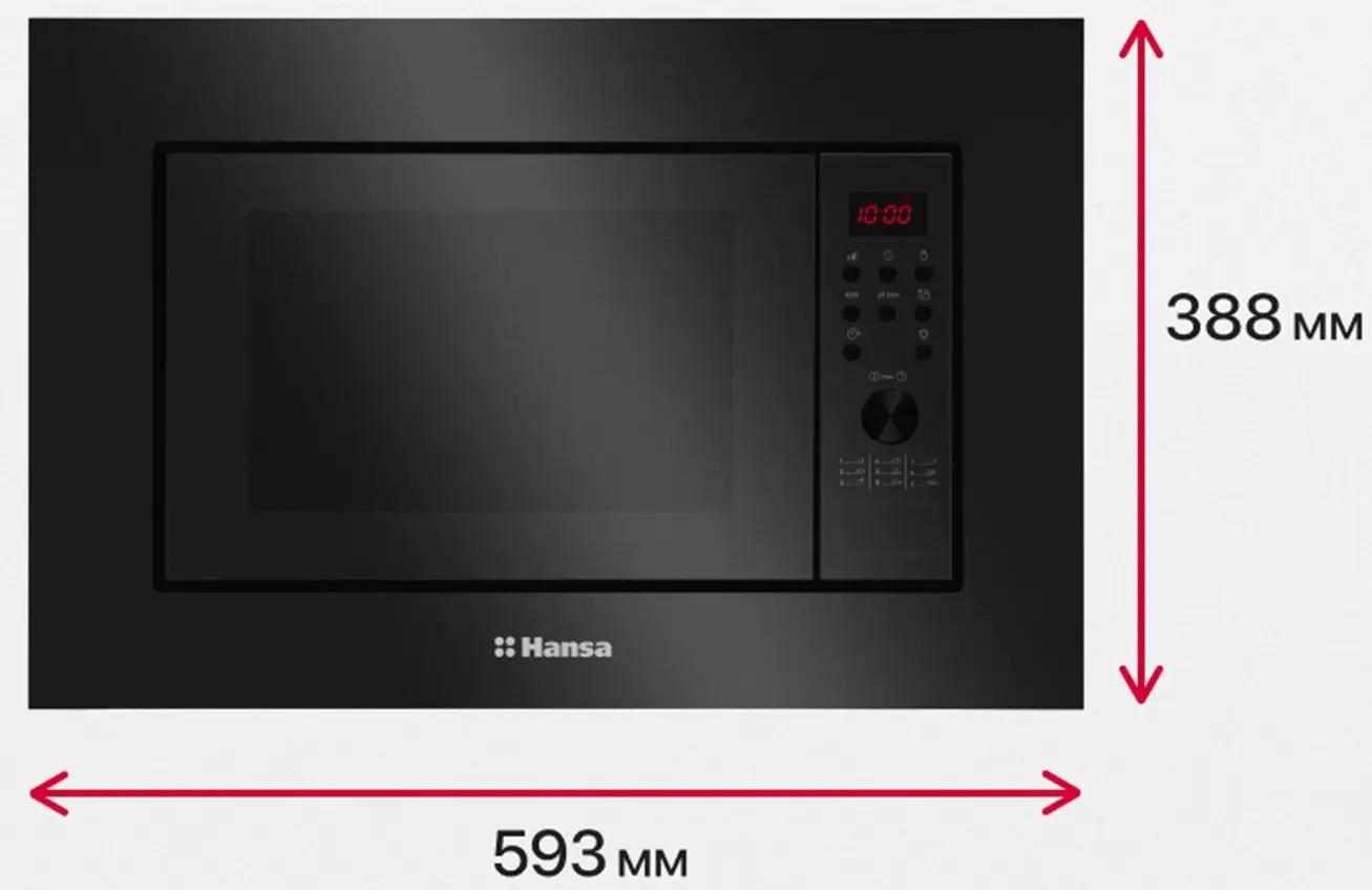 Cuptor cu microunde incorporabil Hansa AMGB20E2GB (Black)