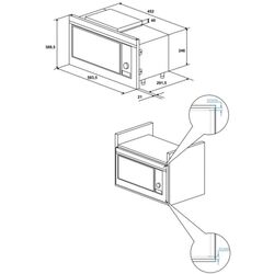 Cuptor cu microunde incorporabil Hansa AMM20BEIH (Inox) Thumb