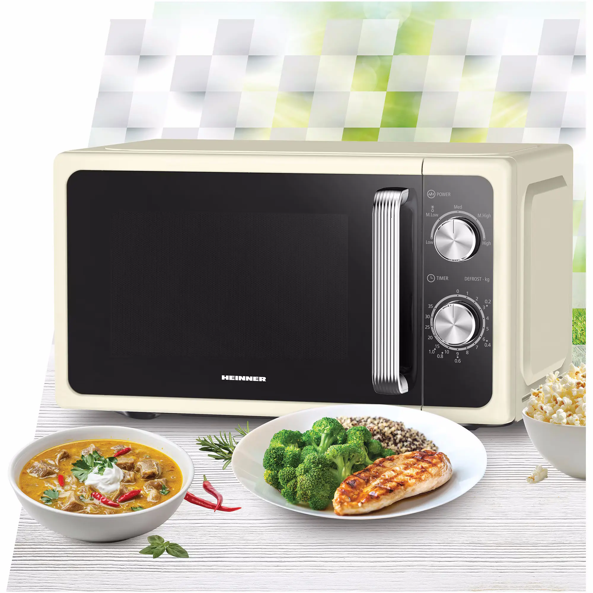 Cuptor cu microunde Heinner HMW-MD20MRCR (Beige)