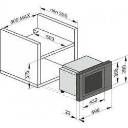 Встраиваемая микроволновая печь Kaiser EM 2545 AD (Black) Thumb