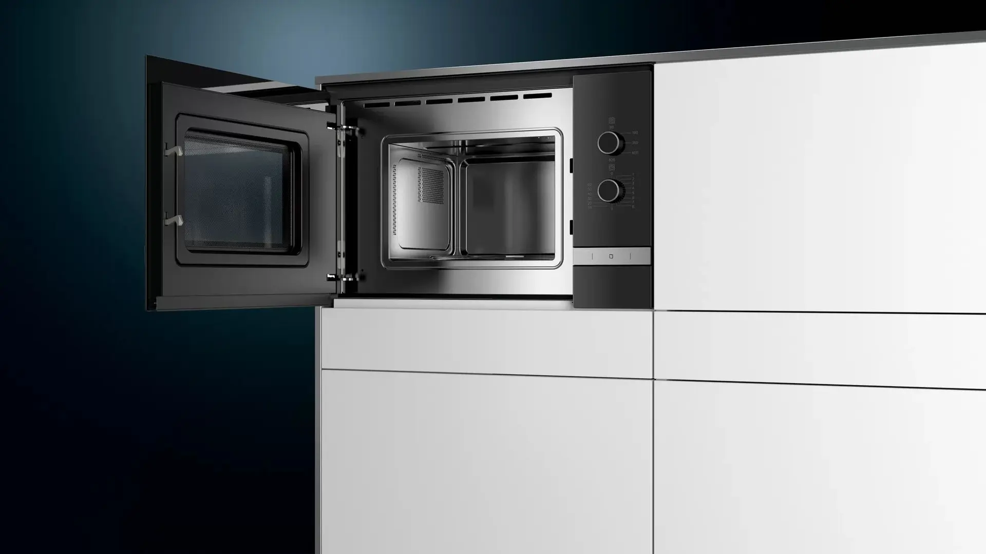 Cuptor cu microunde incorporabil Siemens iQ300 BF520LMR0 (Black/Inox) - 4