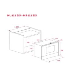Cuptor cu microunde incorporabil Teka ML 822 BIS L (White) Thumb
