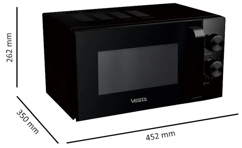 Микроволновая печь Vesta MWO-M2007BL (Black) - 3