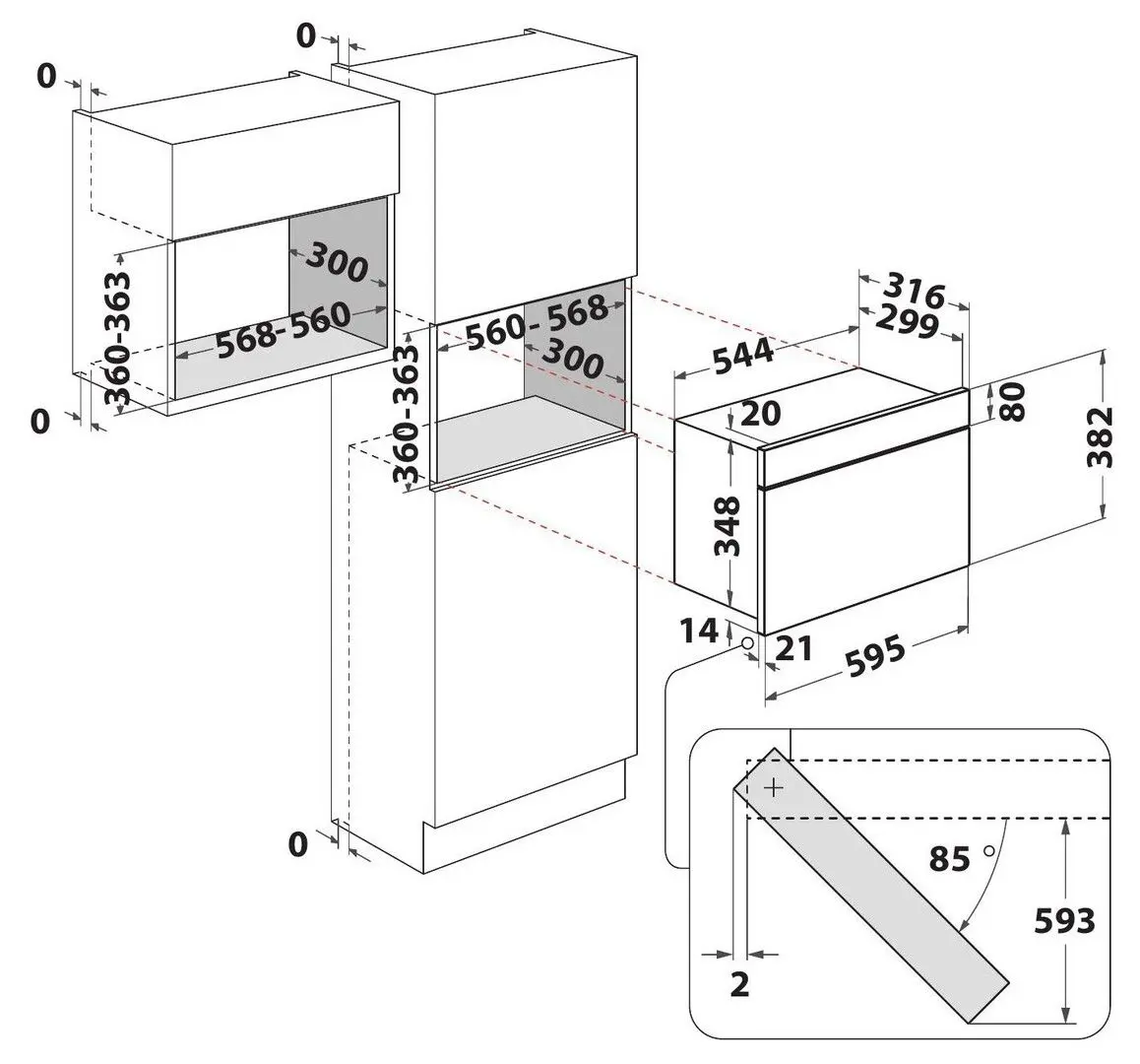 Cuptor cu microunde incorporabil Whirlpool AMW 442/NB (Black)