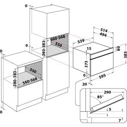 Cuptor cu microunde incorporabil Whirlpool AMW 730 NB (Black) Thumb